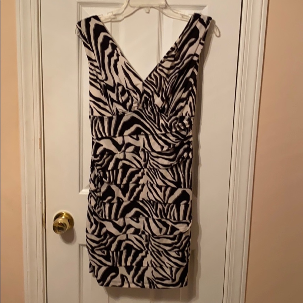 Zebra print mini dress